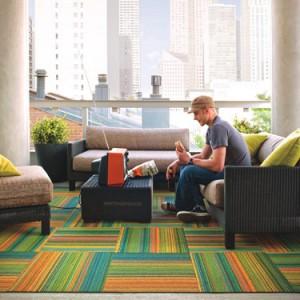 Carpet tile is funky and fresh
